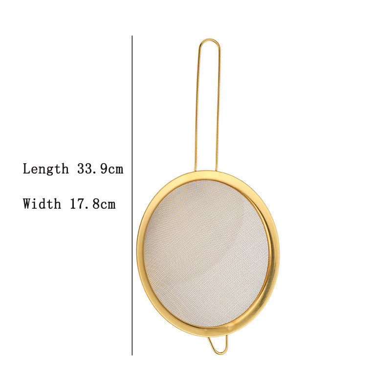 Golden Mesh Strainer Trio