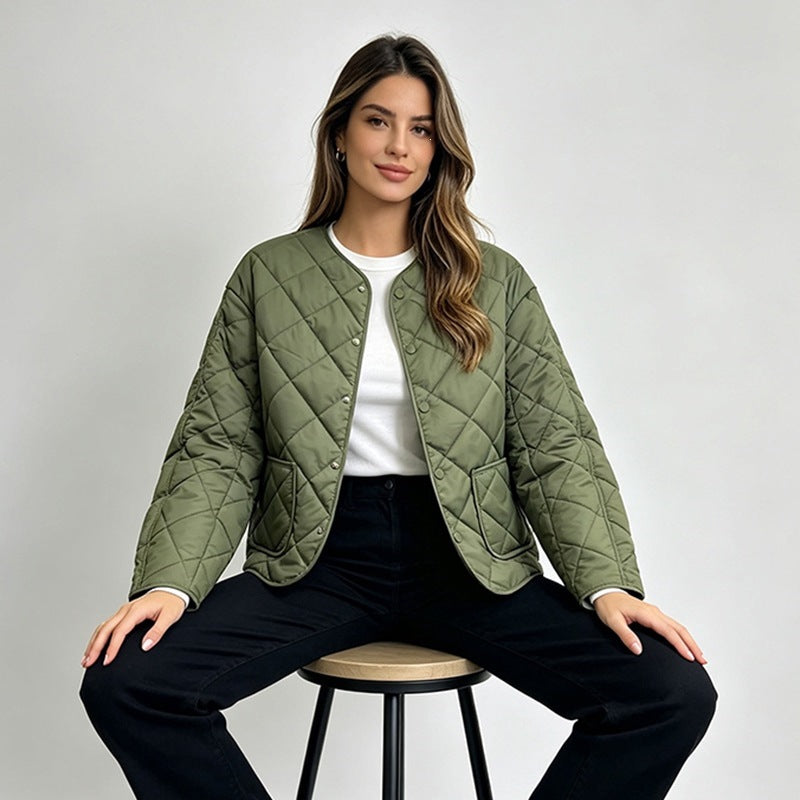Women's Loose  Diamond Quilted Lightweight Padded Jacket