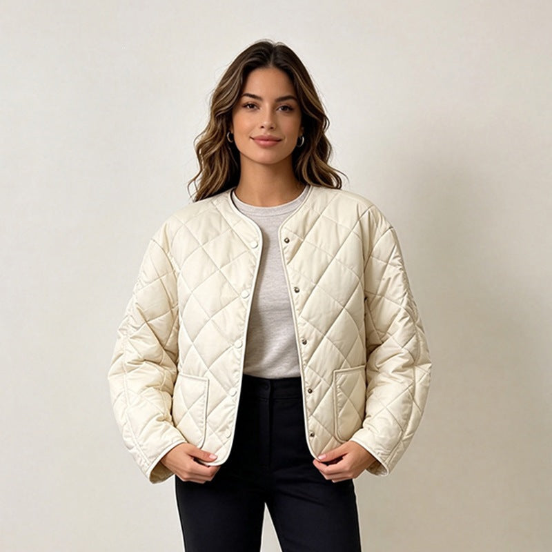 Women's Loose  Diamond Quilted Lightweight Padded Jacket