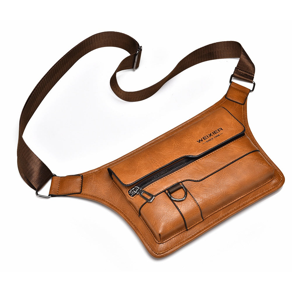 Men's large capacity waterproof chest bag large capacity crossbody bag shoulder bag ﻿